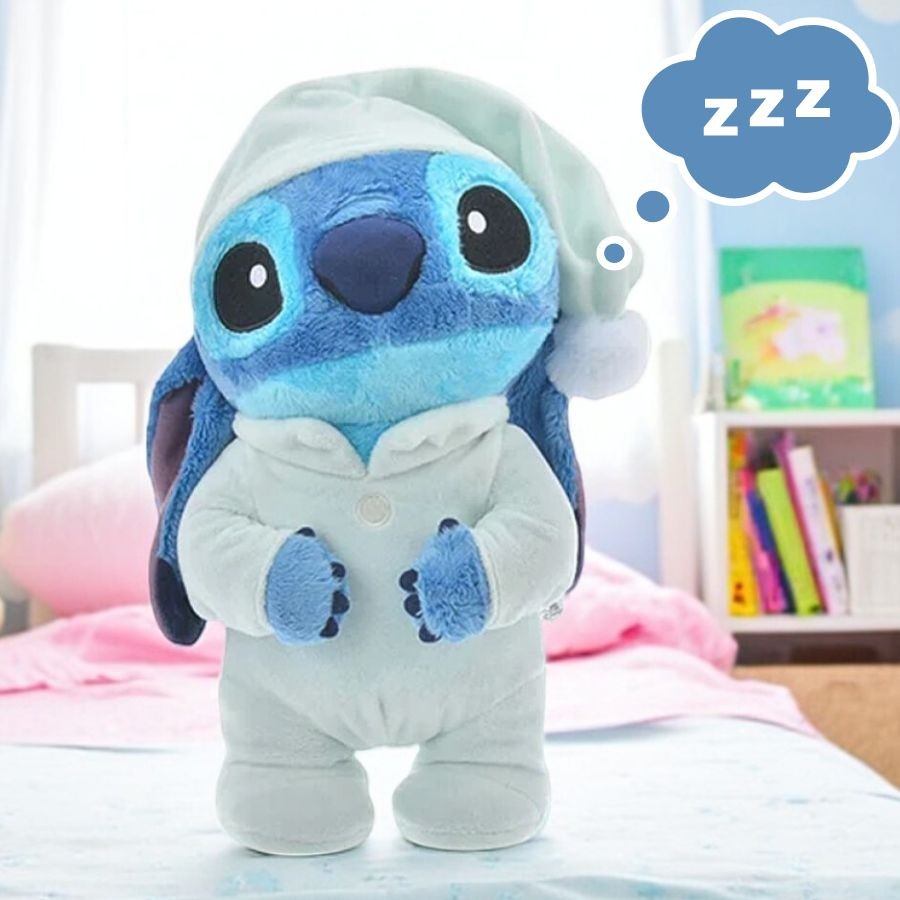 Pelúcia Stitch Sleep com Som e Movimento - 45cm - Disney Original
