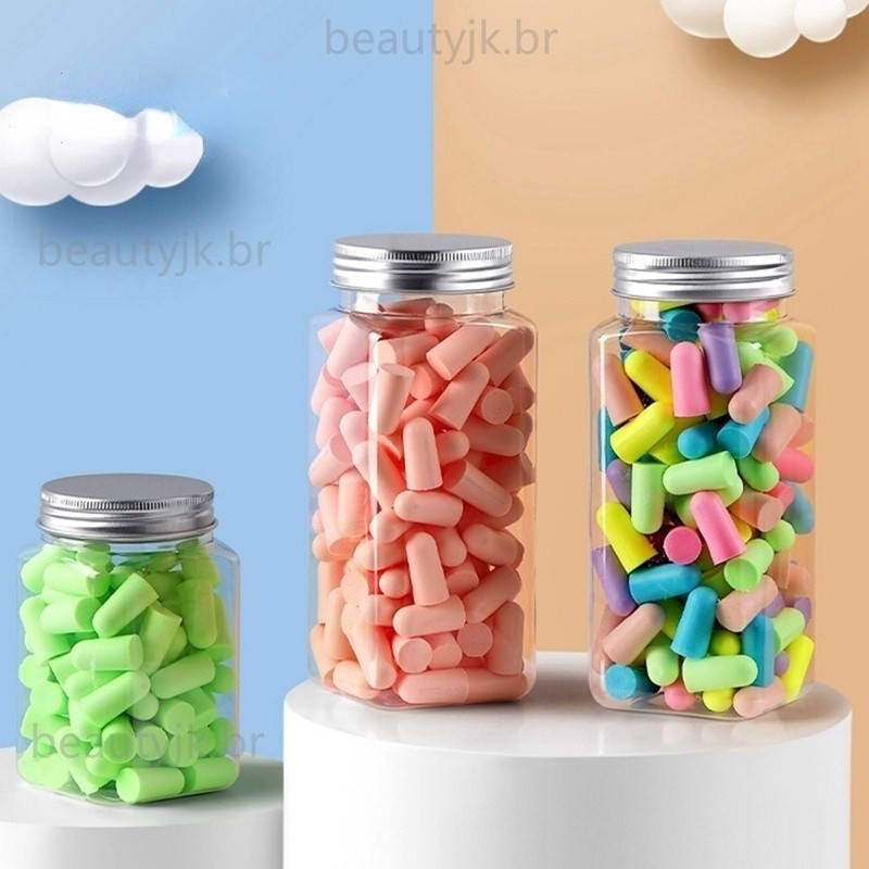 60/120pcs Tampões de Ouvido de Espuma Macia para Viagem, Redução de Ruído, Protetor de Ouvido com ISO