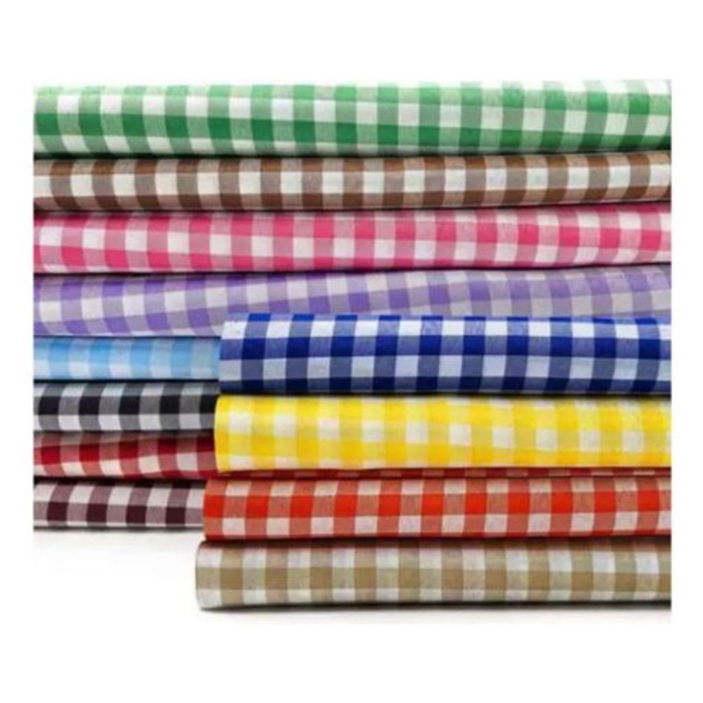 Tecido 100% Poliéster 50CM LARG 1,40M  Xadrez em Oferta na Shopee