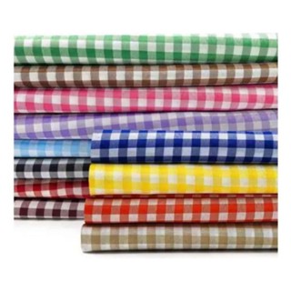 Tecido 100% Poliéster 50CM LARG 1,40M  Xadrez em Oferta na Shopee