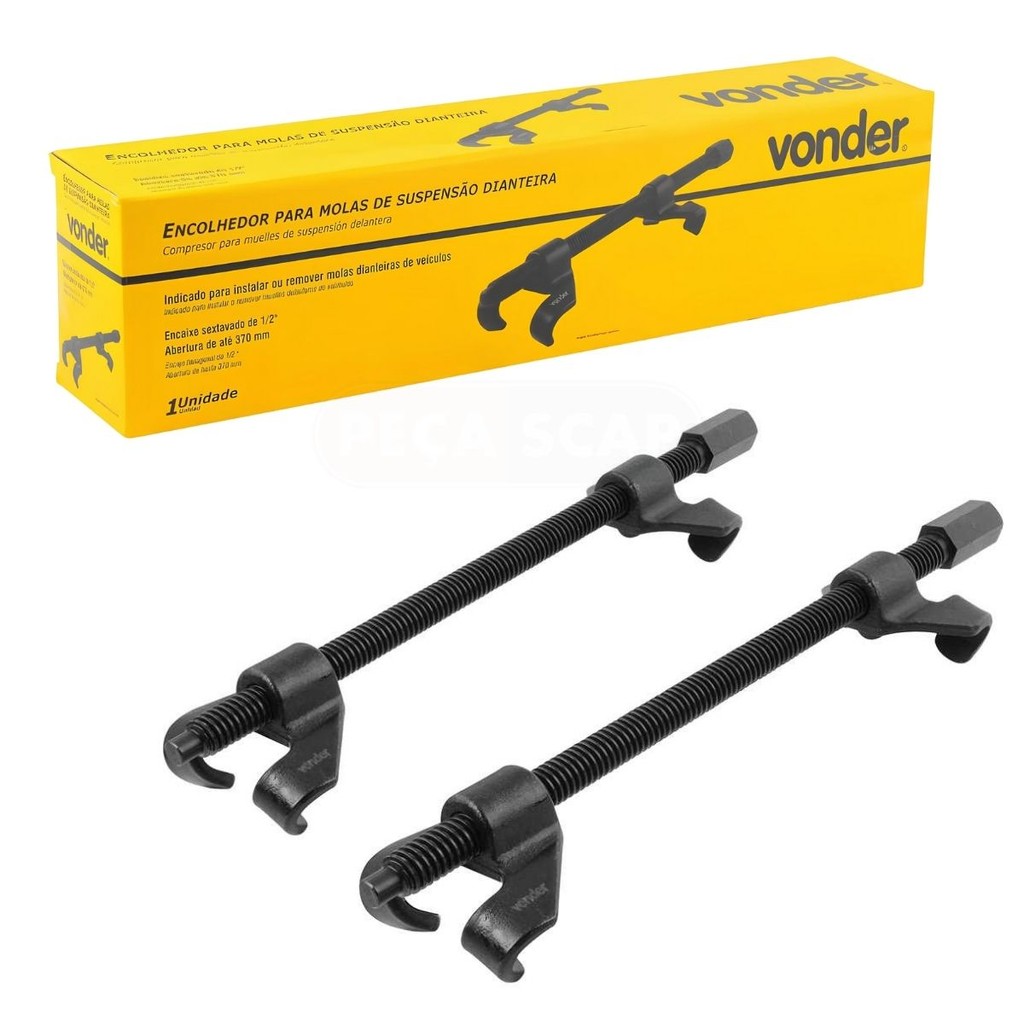 2x Encolhedores de Molas para Suspensão Dianteira Automotiva 370mm - Vonder