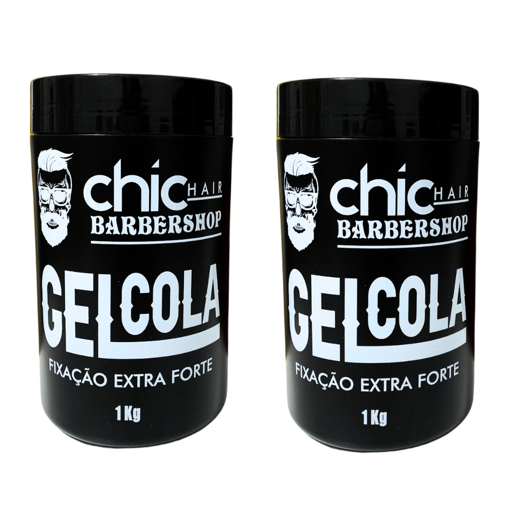 2 Géis Cola Fixação Extra Forte Profissional Chic Hair 1KG em Oferta na Shopee