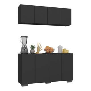 Kit Armário de Cozinha Aéreo e Balcão 4 Portas Multimóveis MP2171 em Oferta na Shopee