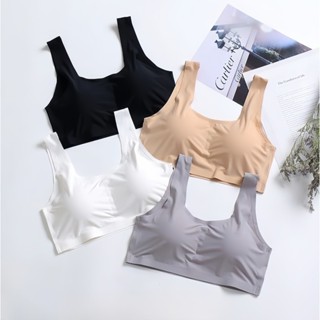 Top Sutiã Feminino Regata Sem Costura com Bojo Removível - Confortável para Academia e Dia...