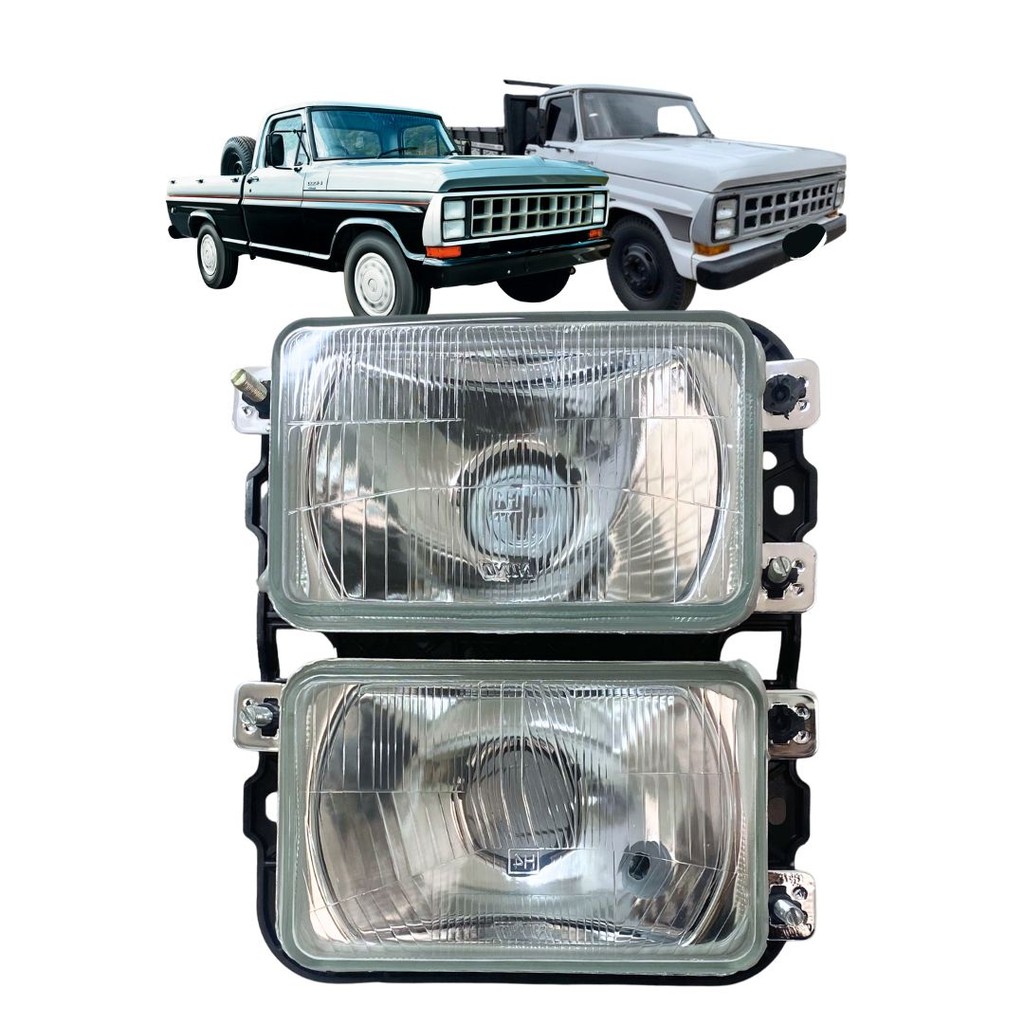Farol Bloco Dianteiro Principal Para Ford F1000 F4000 1985 a 1991 Lado Direito Nino F-40V VF211400