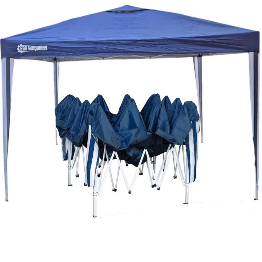 Tenda Cabana Alumínio Dobrável Bolsa Transporte Praia 3x3x2,5m Erbmaquinas
