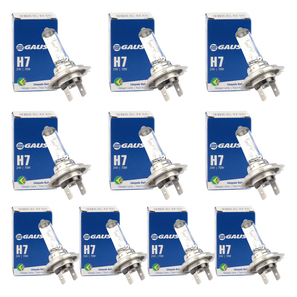 Kit 10 Lâmpada H7 Farol Baixo 24v 70w Caminhão Ônibus Truck em Oferta na Shopee