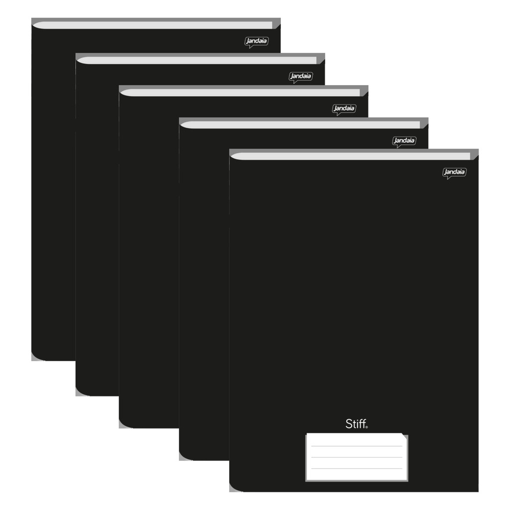 Caderno Brochura 1/4 Preto Capa Dura 96 Folhas Stiff - Pacote com 5 Unidades em Oferta na Shopee