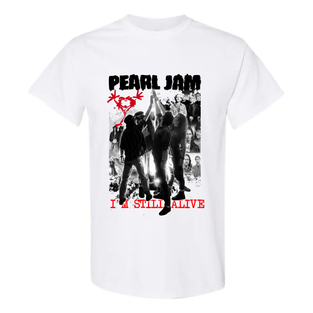 Camiseta Camiseta Algodao Banda Rock Roll Pearl Jam