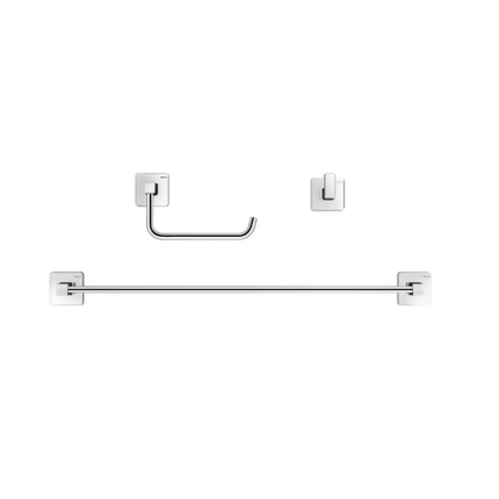 Kit de Acessórios Trip 3 Peças Cromado Docol em Oferta na Shopee