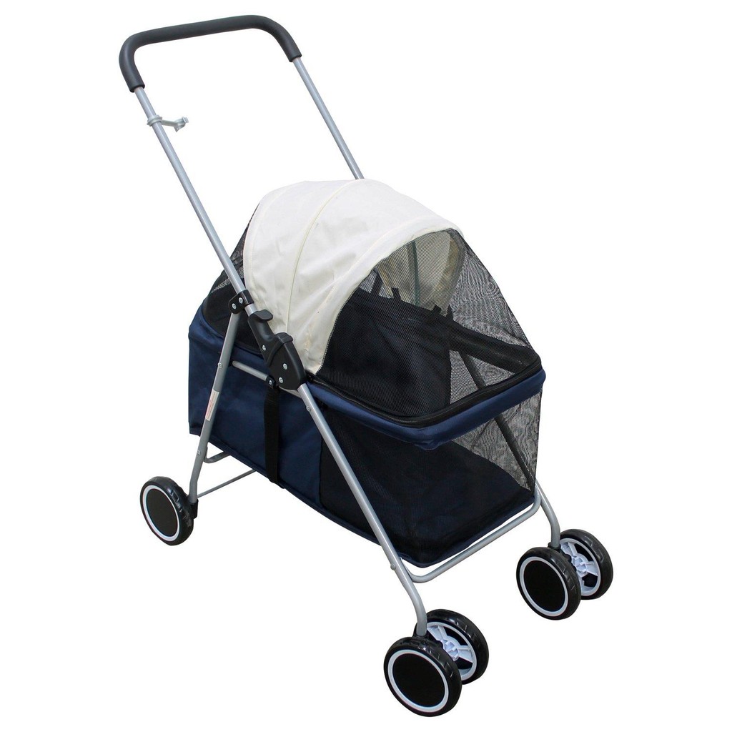 Carrinho de Passeio Pet para Cães e Gatos - Azul - Pets