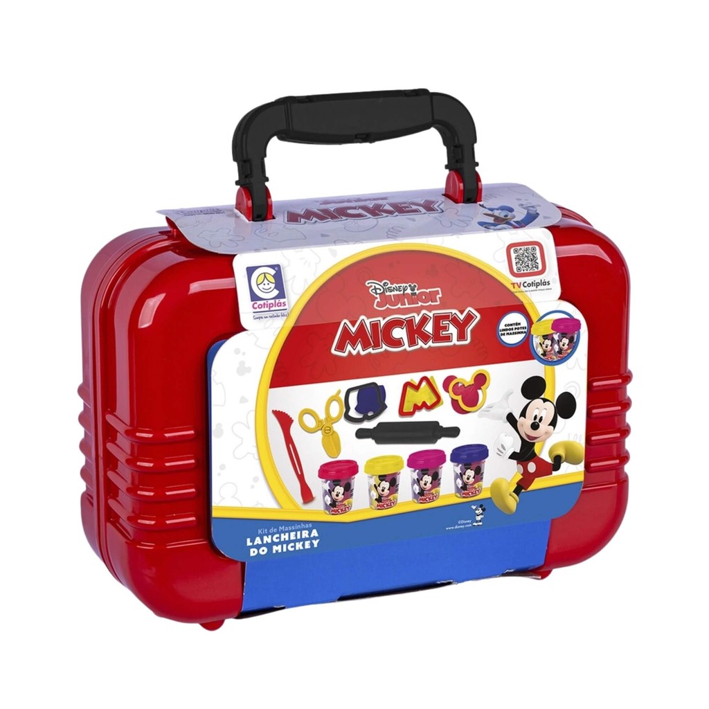 Kit Massinhas Disney Lancheira do Mickey  Maleta Cotiplás - 2682
