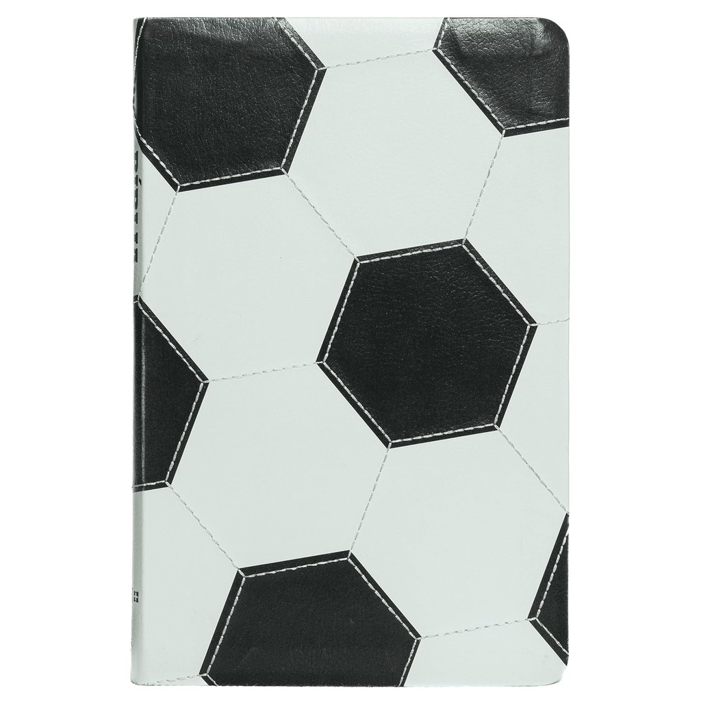 Bíblia Sagrada NVI | Slim | Compacta | Couro Soft Luxo | Preta e Branca Futebol