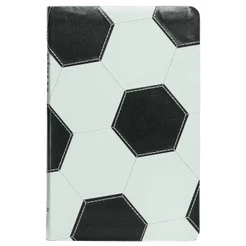 Bíblia Sagrada NVI | Slim | Compacta | Couro Soft Luxo | Preta e Branca Futebol