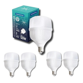 Kit 5 Lâmpadas Tramontina Led Bulbo 50w E27 6500k Luz Branca Frio De Alta Potência Bivolt Qualidade 110/220v em Oferta na Shopee