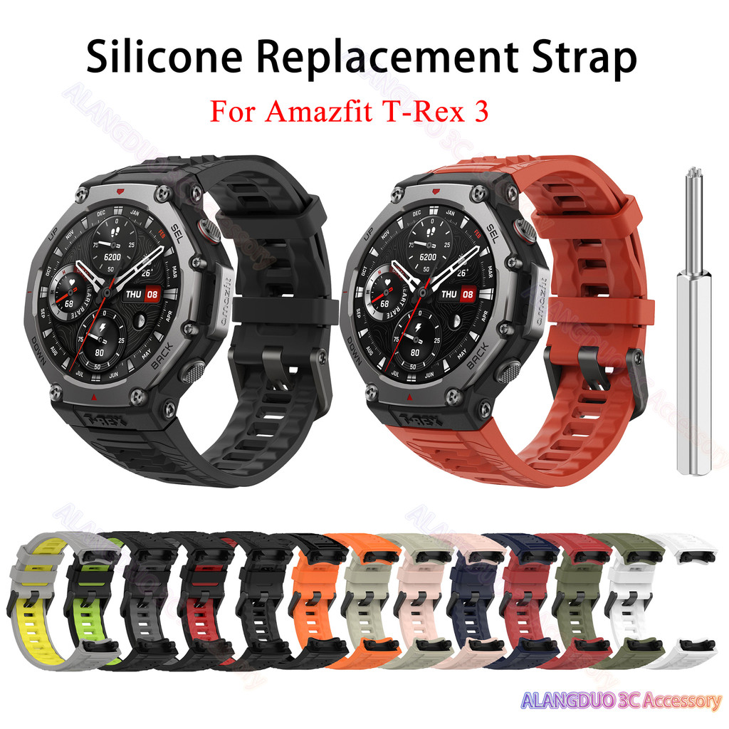 Amazfit T-Rex 3 Pulseira De Silicone Macio Para TRex 3 Smartwatch Relógio Inteligente Substituição Esportiva