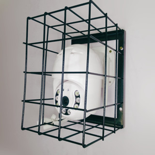 Grade Gaiola Quadrada Sem Chapa Para Câmeras Speed Dome Bullet CFTV Branco e Preto Reforçada em Oferta na Shopee