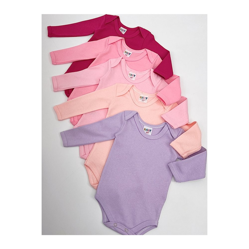Kit Body Liso c/ 5 Bebe Menina Cores Diversas – Kidstok - Baby & Kids Fashion