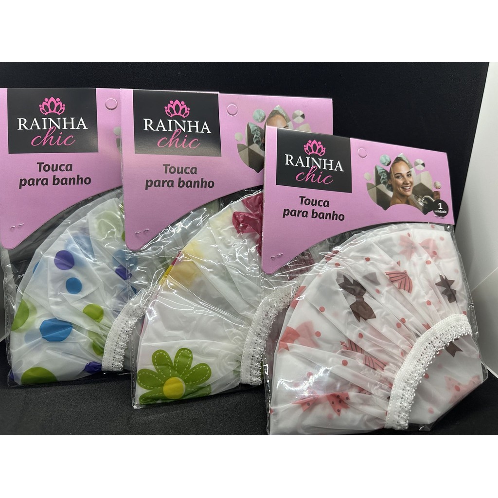 Toucas Plásticas Acabamento de Banho e Hidratação – Estampas Diversas - Elástico e Versão Alta Qualidade