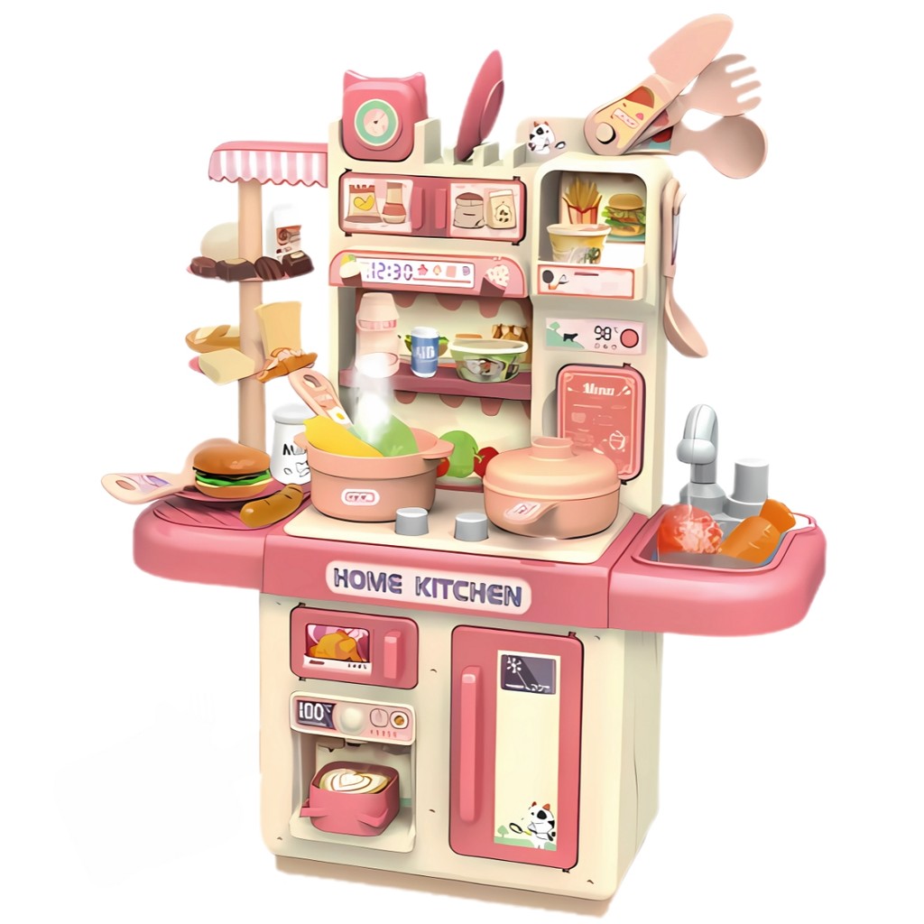 Cozinha Completa Solta Fumaça Sai Água Luz Infantil Castela - Mom & Baby