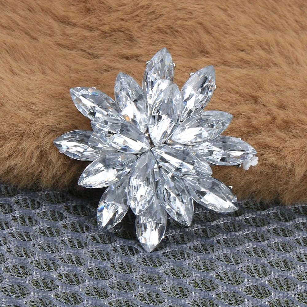 Novidade Elegance Glamour Versatilidade Broche De Flores De Luxo E Strass