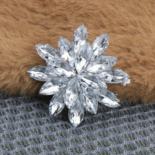 Novidade Elegance Glamour Versatilidade Broche De Flores De Luxo E Strass