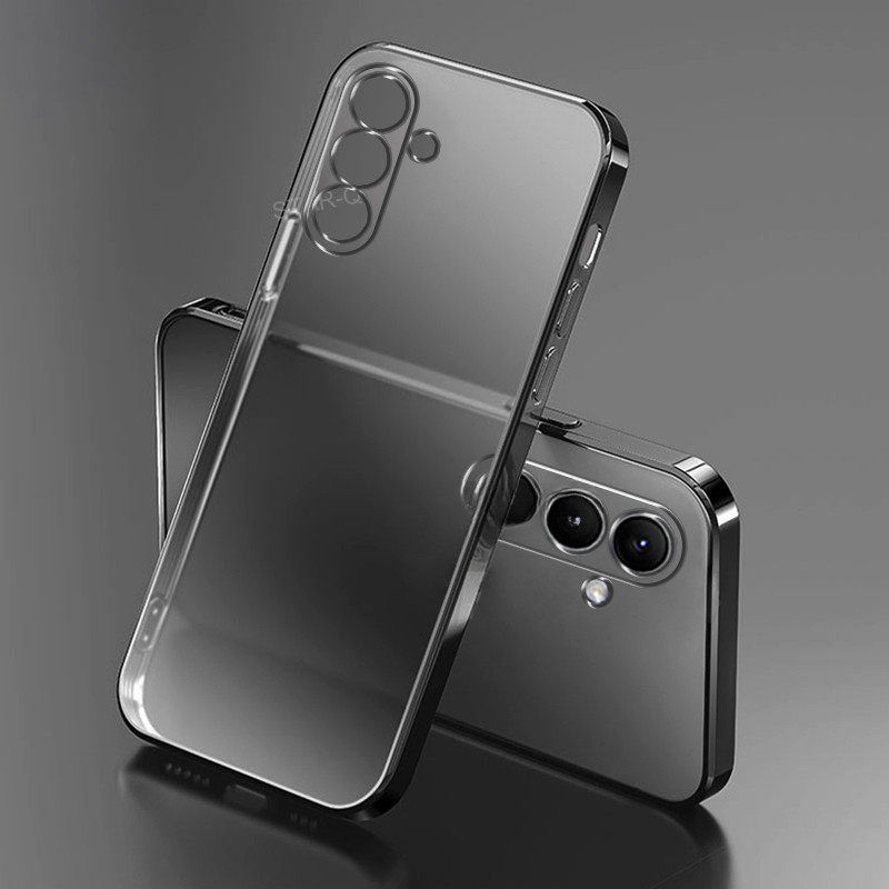 Caso Chapeamento De Luxo Para Samsung M55 M15 A55 A35 A25 A15 A05S A05 A56 A36 A26 A16 Núcleo A55 Capa Transparente