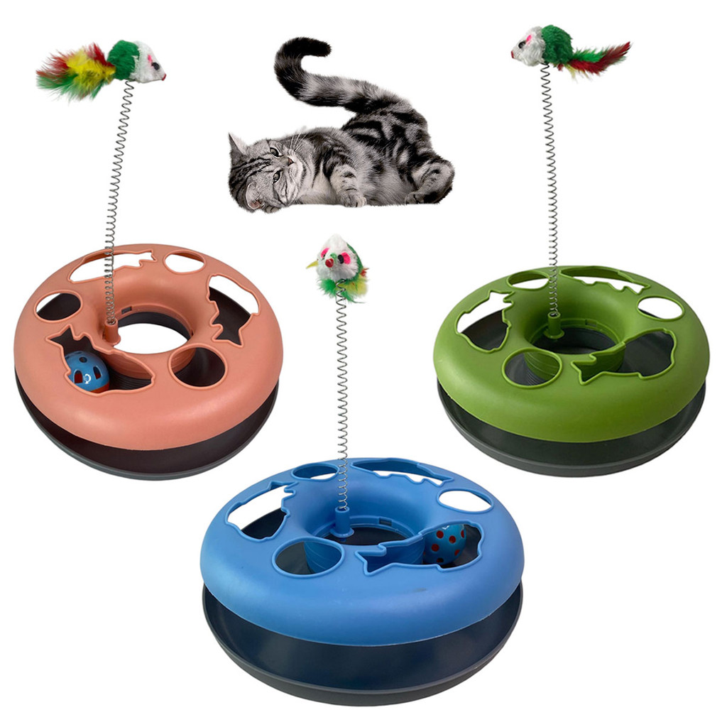 Brinquedo de Gato Pet Bola Guizo Ratinho Mola Animal de Estimaçao Brinquedo Interativo Entretenimento Lazer Seguro
