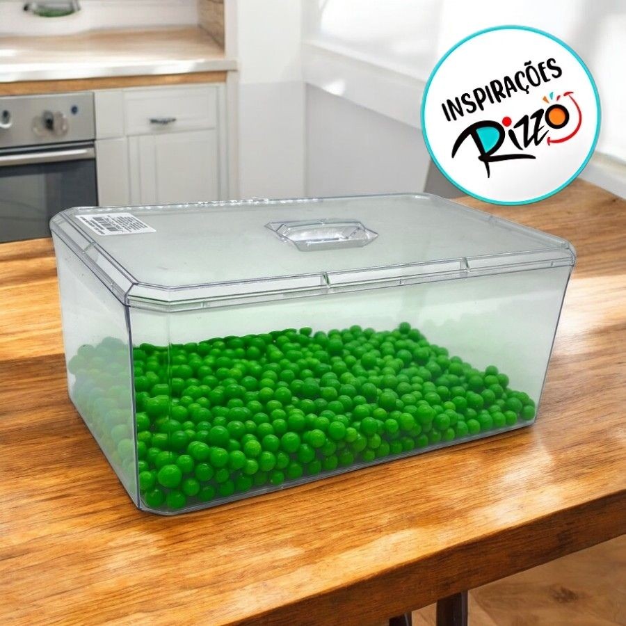 Caixa Acrilica Transparente Retangular com Tampa - 20x12x8cm - 1 unidade - Rizzo