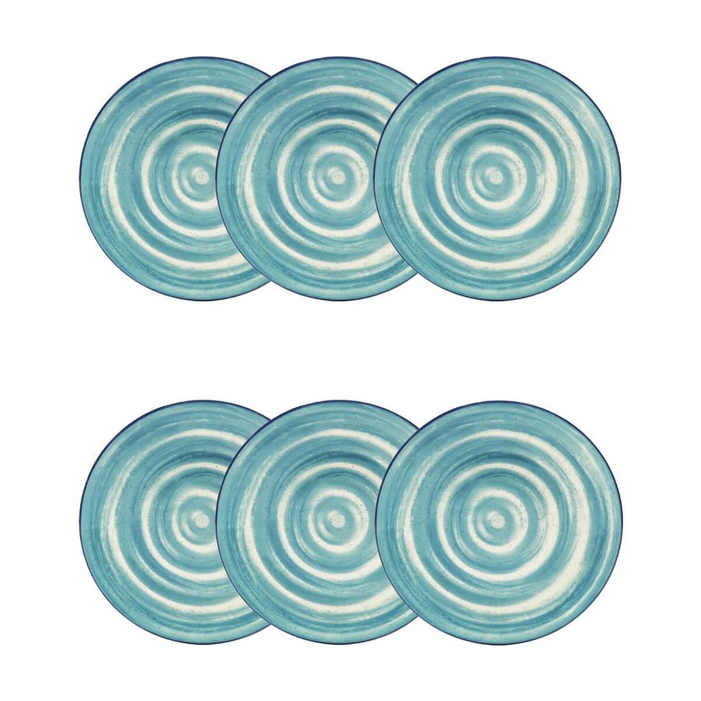 Jogo de 6 Pratos Sobremesa 20cm Oxford Unni Oceânica em Oferta na Shopee