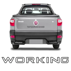 Faixa Tampa Traseira Fiat Strada Working Adesivo Preto