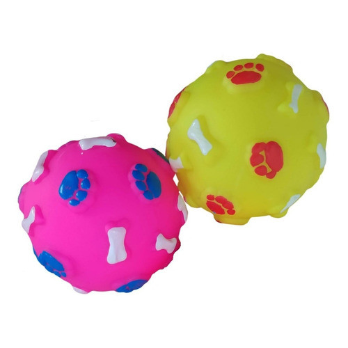 Kit 2 Brinquedos Bola Bolinha de Vinil Colorida Para Cães Cachorros pequeno porte e Filhotes em Oferta na Shopee
