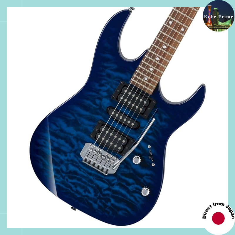 Ibanez/GRX70QA-TBB Transparent Blue Burst GIO Series-Guitarra De Nível Básico Com Um Luxuoso Top Acolchoado