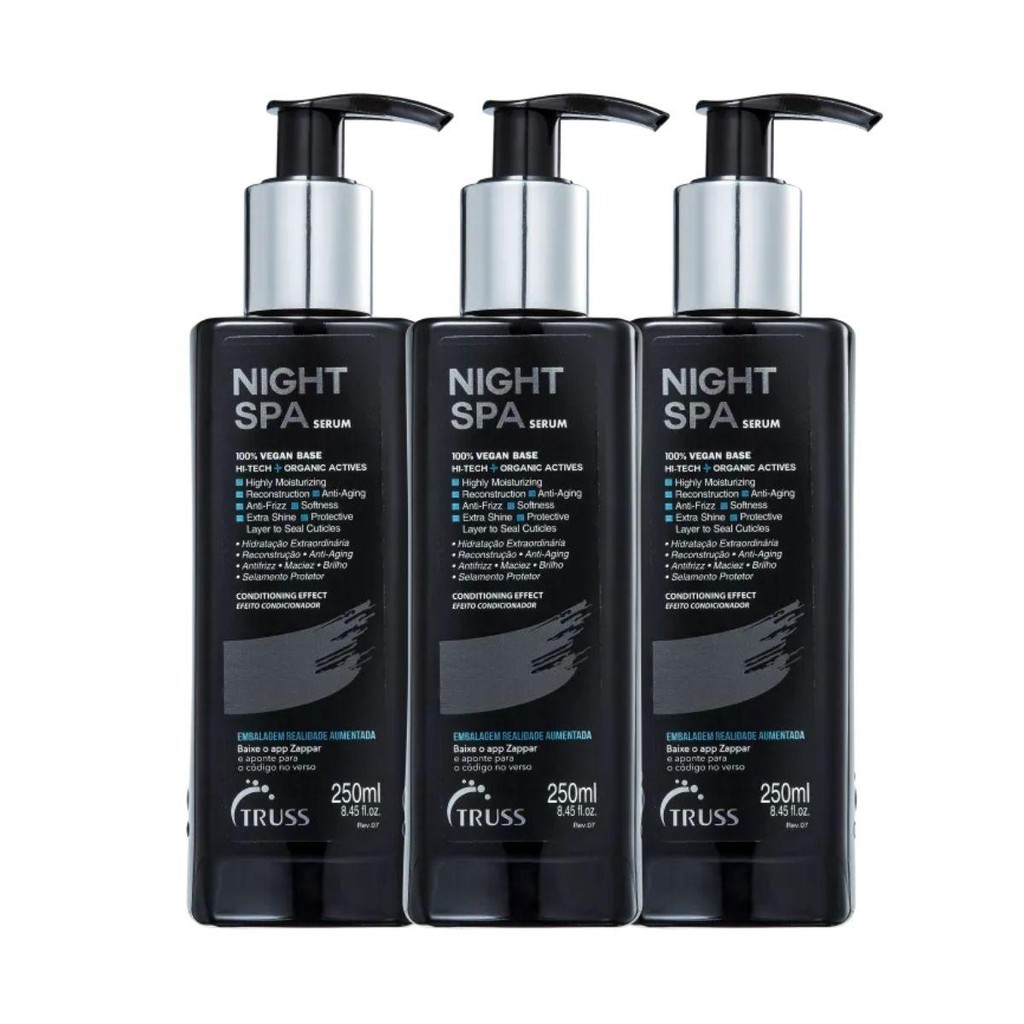 Truss Night Spa Kit 3 Sérum de Tratamento Noturno 250ml