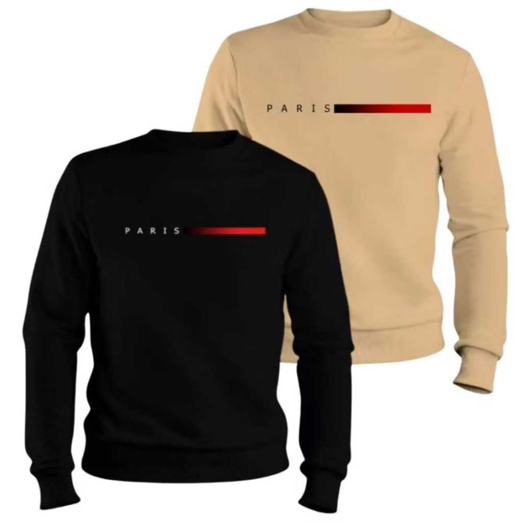 kit 2 Moletom Masculino Gola Redonda Flanelado Blusa De Frio Unissex Algodão Casaco Oferta