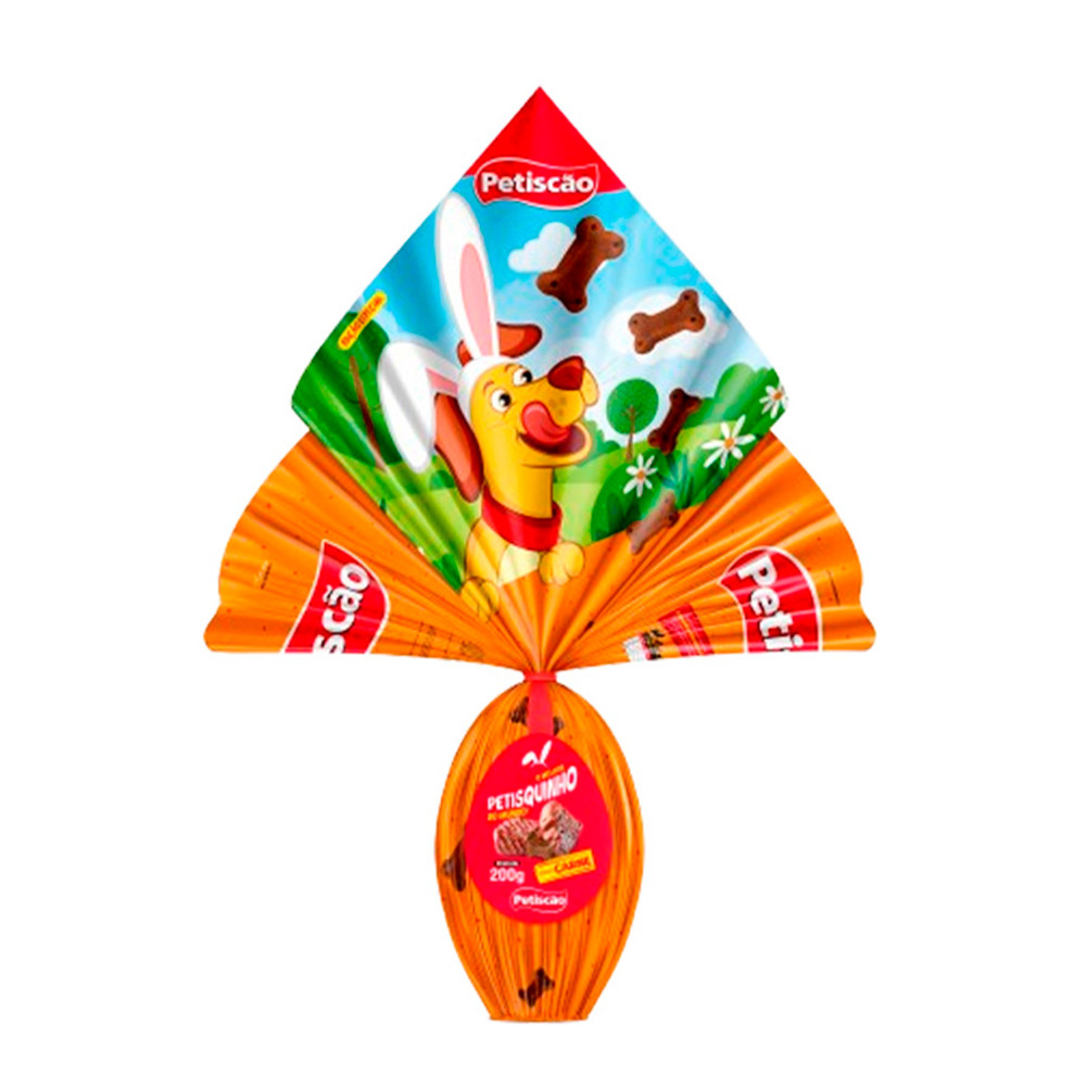 Ovo de Páscoa Petiscão Para Cães Sabor Carne 200g