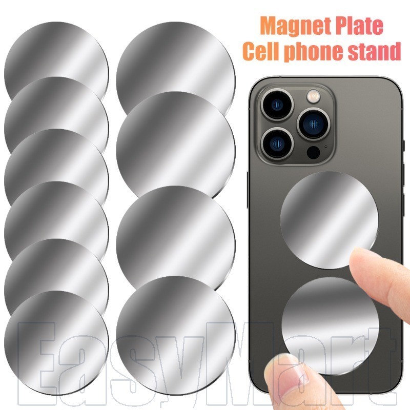 1/3/5 Unidades De Placas De Metal Magnéticas Para Celular De 30 Mm-Placa De Disco De Telefone Universal-Acessórios De Su