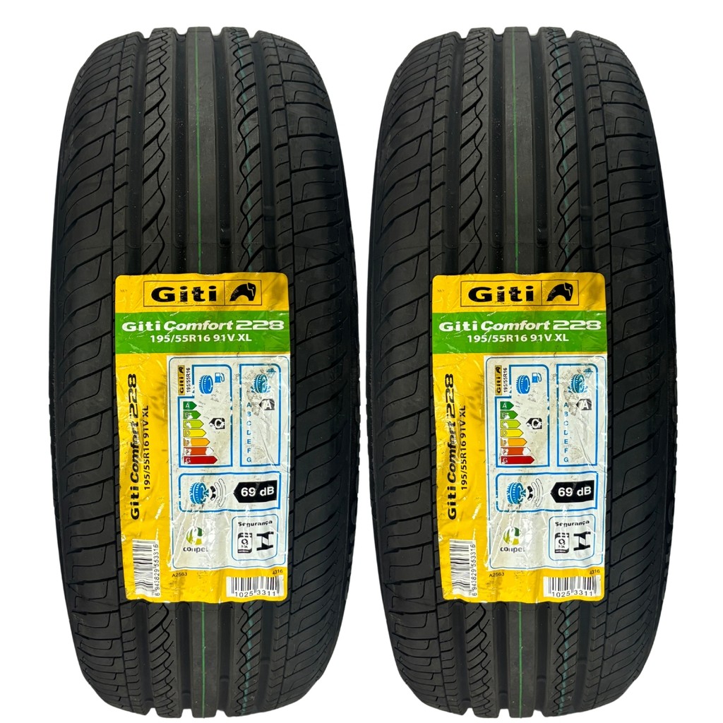 KIT 02 PNEUS 195/55R16 GITI GITICONFORT 228 91V XL NEW POLO ARO 16 em Oferta na Shopee