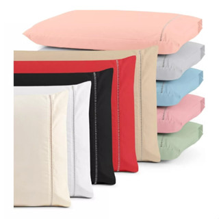 Kit 6 Fronhas 400 Fios Capa Para Travesseiro Detalhe Ponto Palito em Oferta na Shopee