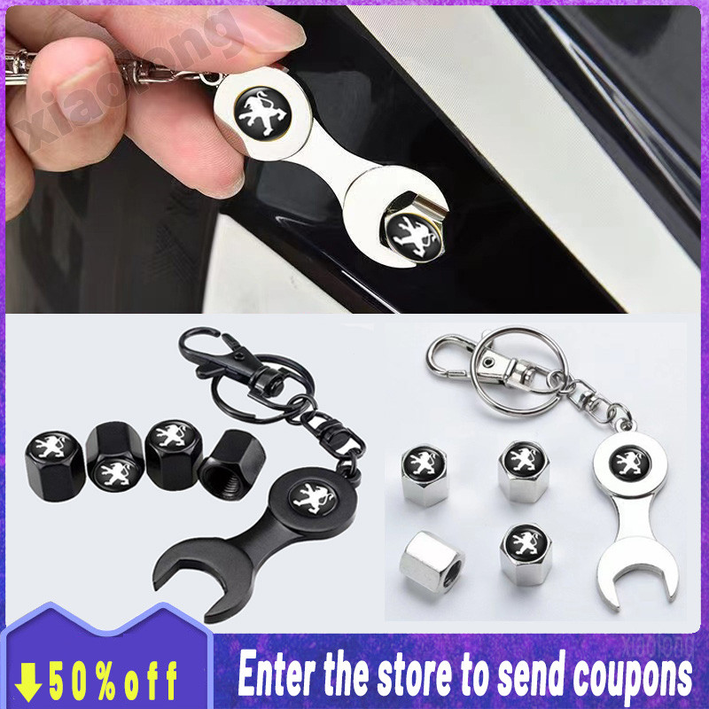 Para Peugeot 4 Peças Tampa De Válvula De Pneu De Roda De Liga De Zinco/Bicicleta Carro Elétrico Motocicleta Caminhão Ace