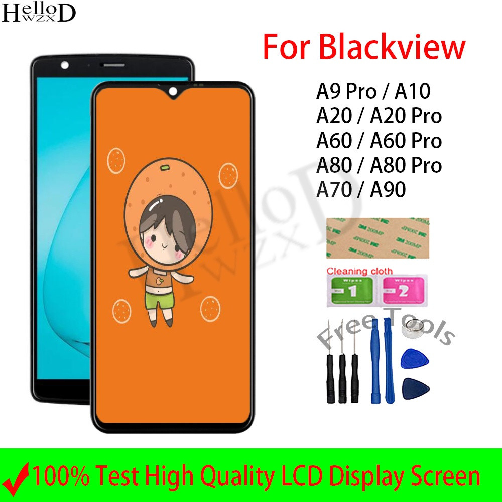 Tela de Exibição para Blackview A9 Pro A10 A20 A60 A80 A70 A90, Conjunto de Tela LCD Touch Screen com Ferramentas ZB7K