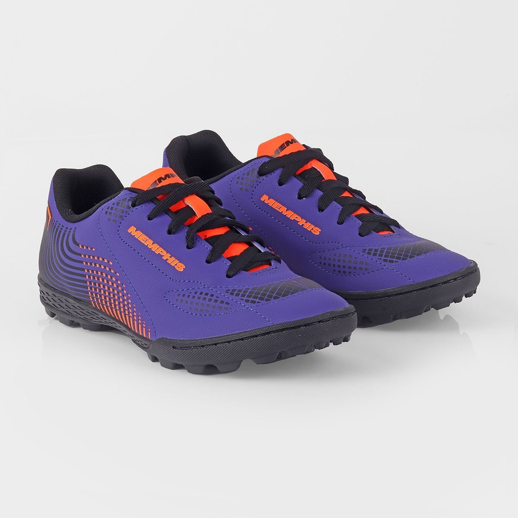 Chuteira tênis de futebol society adulto Memphis M299 Roxo e laranja em Oferta na Shopee