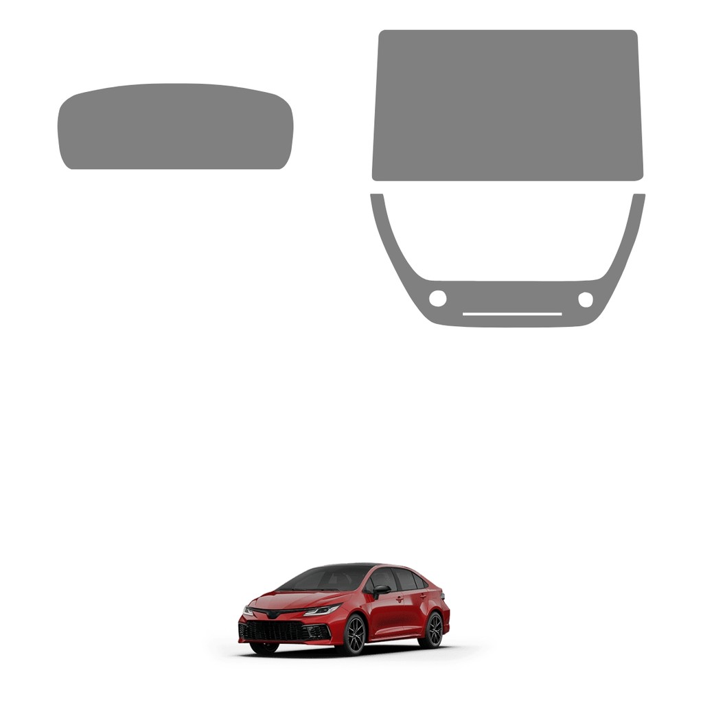 Película PPF Proteção Kit Console Ar Velocímetro Multimídia Toyota Corolla GR Sport 2025 TPU Anti Risco