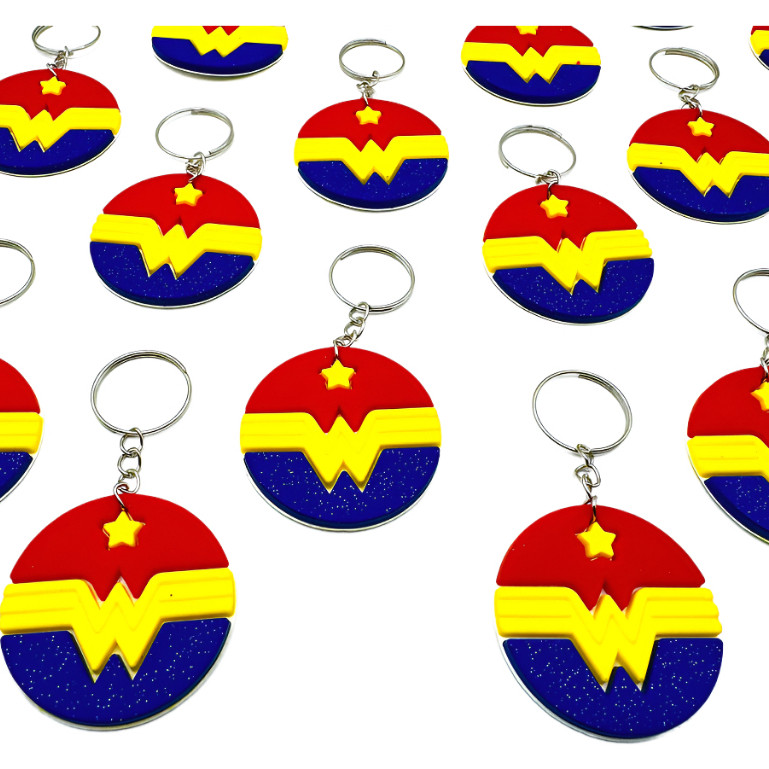 Chaveiro Mulher Maravilha Barato 10un Aniversário Festa Novo Lembrancinha Tema Novidade em Oferta na Shopee