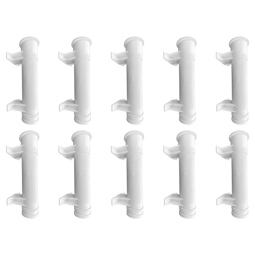 Kit 15 Porta Vara Caniço Lateral Rei Marine Cor Branca