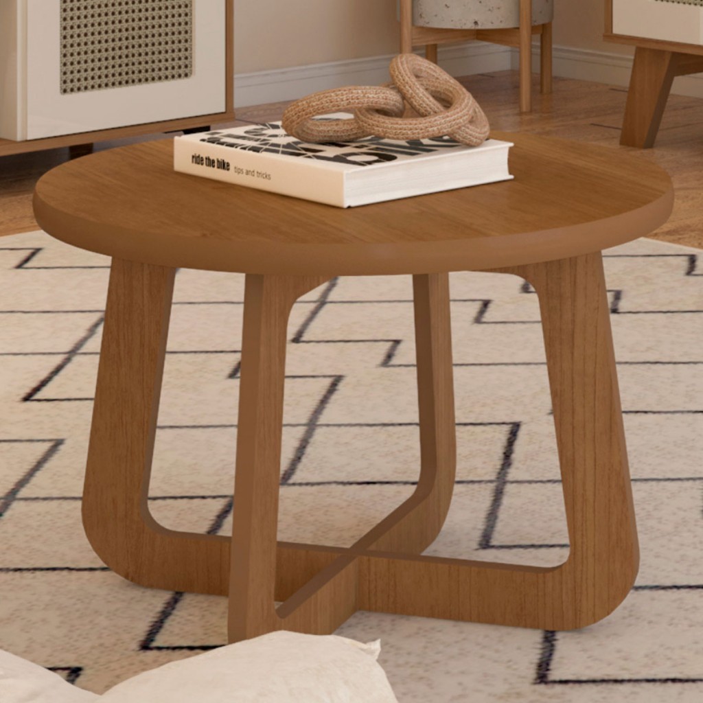 Mesa de Centro Jasmin 100% Mdf Cinamomo/Off White - Artely Móveis em Oferta na Shopee