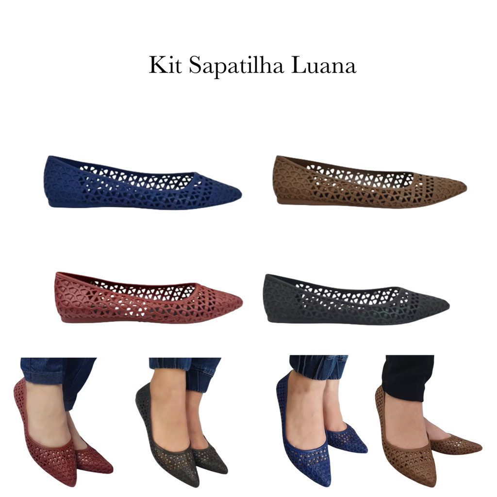 Kit 3 Pares Sapatilha Feminina Luana em Oferta na Shopee