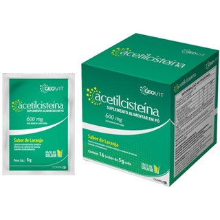 ACETILCISTEÍNA 600MG SUPLEMENTO ALIMENTAR COM 16 SACHÊS DE 5G em Oferta na Shopee