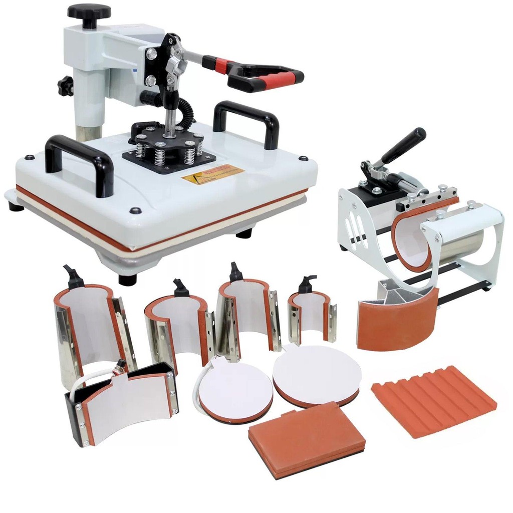 Prensa Térmica Sublimação 10 em 1 29x38cm Plana Camiseta Caneca Boné Prato - 110v
