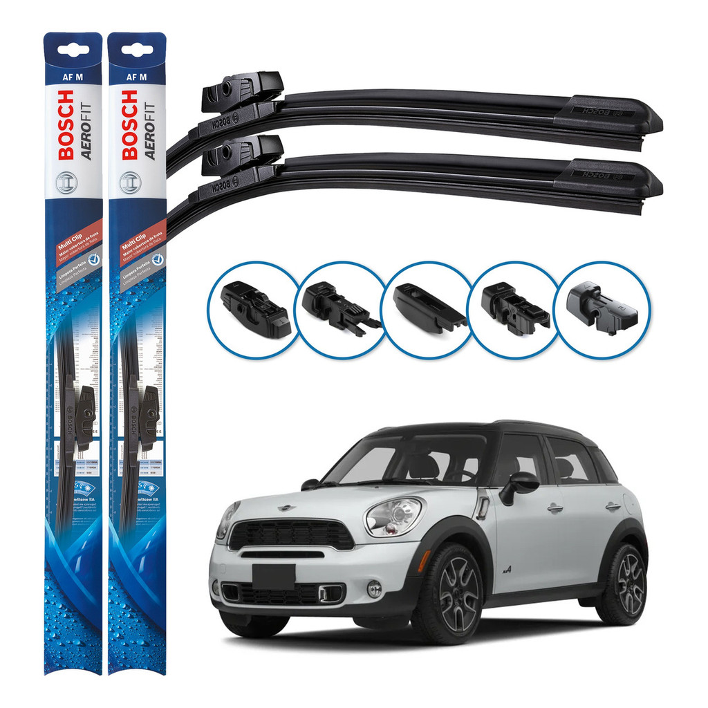 Par de Palhetas Limpador Parabrisa Multiclip Original Bosch Mini Cooper 2014 A 2016